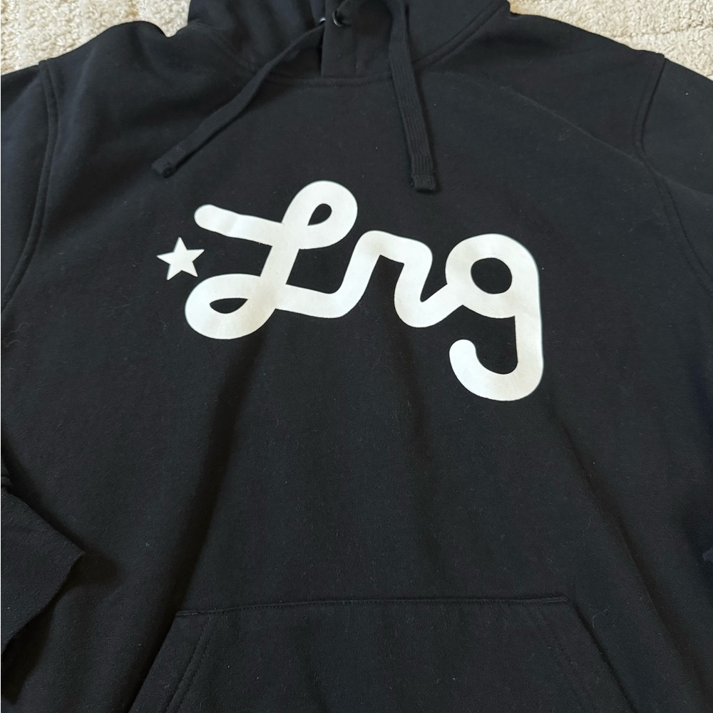 LRG Black Crewneck Hoodie with White Logo - Picture 2 of 8